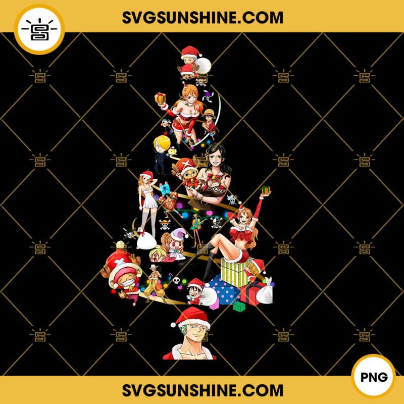 One Piece Christmas Tree PNG, One Piece Christmas PNG, Anime Christmas