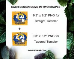 Rams Nation Tumbler Wrap PNG, Los Angeles Rams 20oz Skinny Tumbler PNG Sublimation File Digital Download
