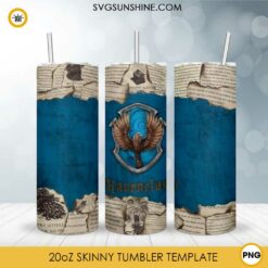 Ravenclaw 20oz Skinny Tumbler PNG, Harry Potter Tumbler PNG File Digital Download