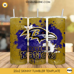 Ravens Nation Tumbler Wrap PNG, Baltimore Ravens 20oz Skinny Tumbler PNG Sublimation File Digital Download