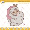 Retro Pink Santa Claus Embroidery Design File