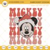 Retro Mickey Mouse Christmas Embroidery Design Files
