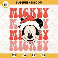 Retro Santa Mickey SVG, Christmas SVG, Retro Christmas SVG, Mickey Mouse Christmas SVG PNG DXF EPS