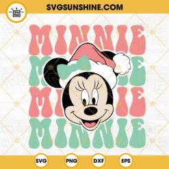 Retro Santa Minnie SVG, Christmas SVG, Retro Christmas SVG, Minnie Mouse Christmas SVG PNG DXF EPS Files For Cricut
