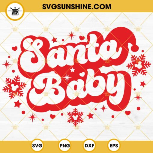 Santa Baby SVG, Kids Merry Christmas SVG, Baby Christmas SVG