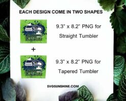 Seahawks Nation Tumbler Wrap PNG, Seattle Seahawks 20oz Skinny Tumbler PNG Sublimation File Digital Download