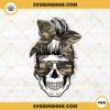 Skull Messy Bun Camo PNG, Mom Life PNG, Camouflage PNG, Skeleton Mom PNG Digital Sublimation