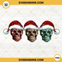 Skull Santa Hat PNG, Christmas Skull PNG, Santa Skull PNG, Horror Merry Christmas PNG