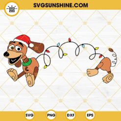 Slinky Dog Christmas Lights SVG, Toy Story Christmas SVG PNG DXF EPS