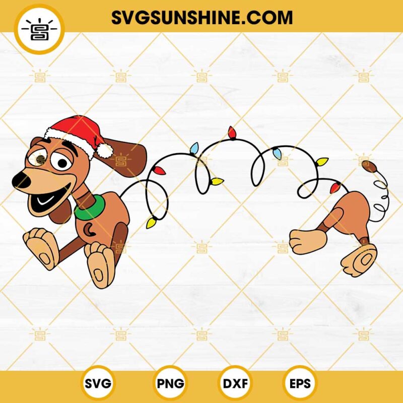 Slinky Dog Christmas Lights SVG, Toy Story Christmas SVG PNG DXF EPS