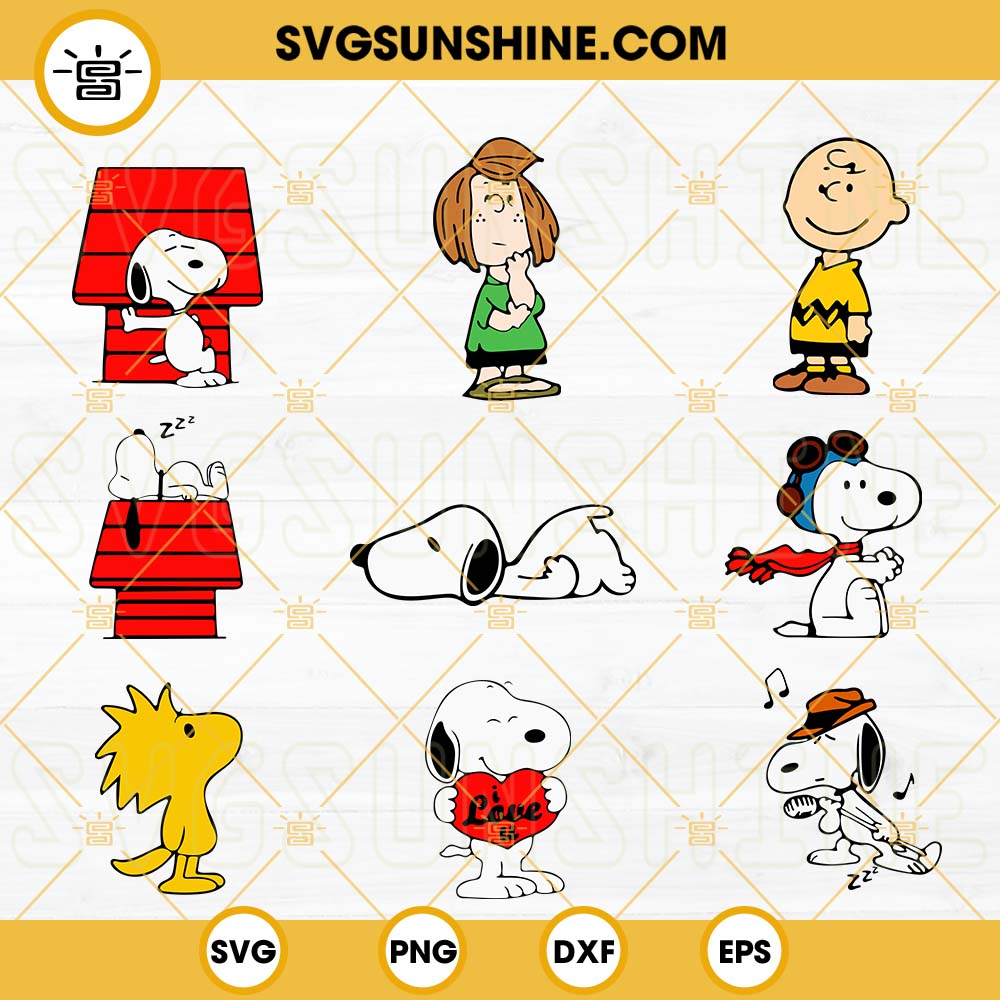 Snoopy Svg Snoopy Clipart Snoopy Png Snoopy Bundle Snoopy Cut Etsy | My ...