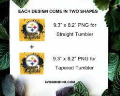 Steelers Nation Tumbler Wrap PNG, Pittsburgh Steelers 20oz Skinny Tumbler PNG Sublimation File Digital Download