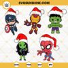 SuperHeroes Christmas SVG Bundle, Spider Man SVG, Hulk SVG, Iron Man SVG, Marvel SVG PNG DXF EPS Cricut Cutting File