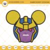 Thanos Mickey Mouse Ears Embroidery Design Files, Marvel Avengers Endgame Machine Embroidery Design