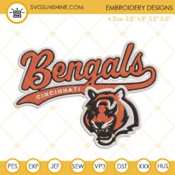 Cincinatti Bengals Embroidery Designs