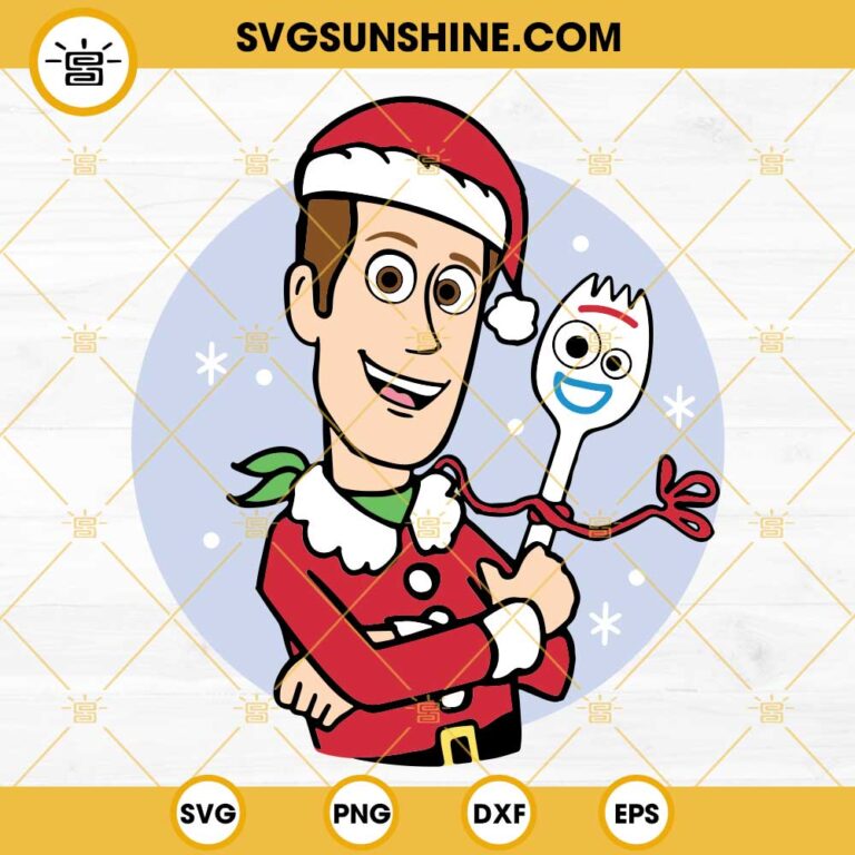 Toy Story Woody And Forky Christmas SVG PNG DXF EPS Cut File Layered