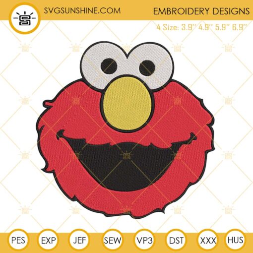 Elmo Embroidery Designs, Sesame Street Machine Embroidery Files