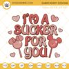 Im A Sucker For You Embroidery Files, Funny Valentines Embroidery Designs