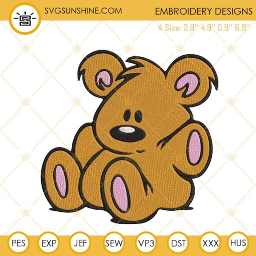 Pooky Bear Embroidery Files, Garfield And Friends Machine Embroidery Design