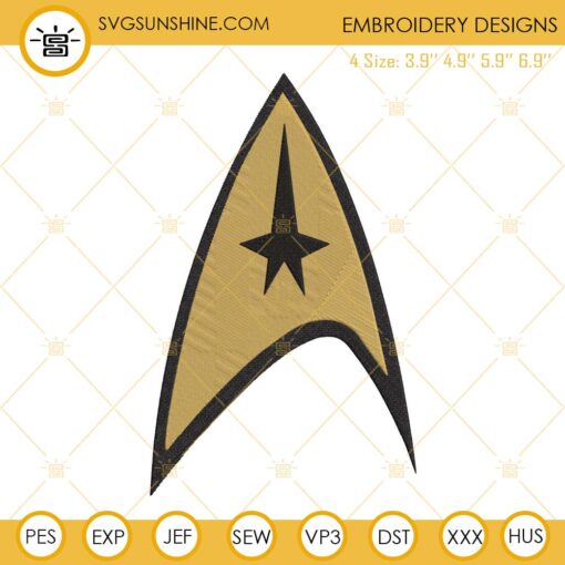 Star Trek Enterprise Embroidery Design Files