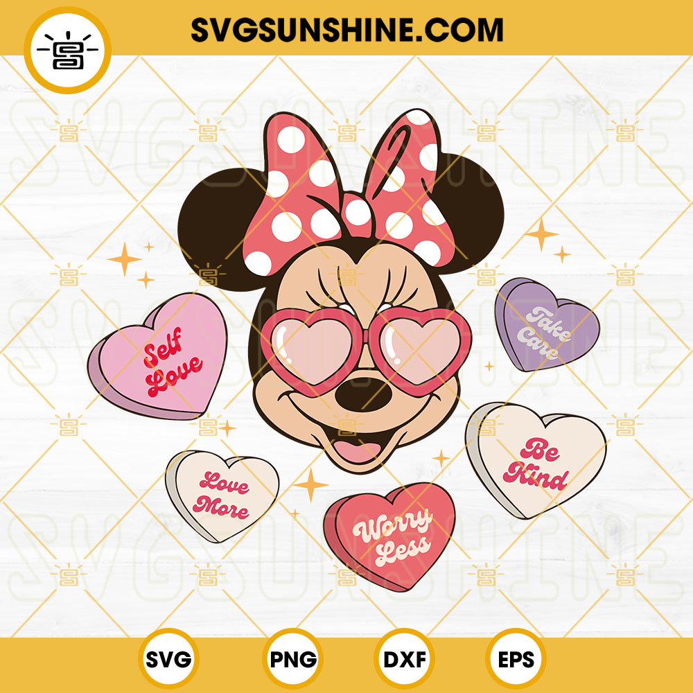 Valentines Minnie SVG, Magical Valentine Heart SVG, Preppy Valentine's Day SVG PNG DXF EPS Digital Download
