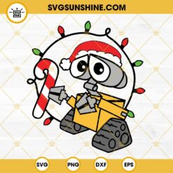 Wall E Christmas Lights SVG PNG DXF EPS Cricut Silhouette Vector Clipart
