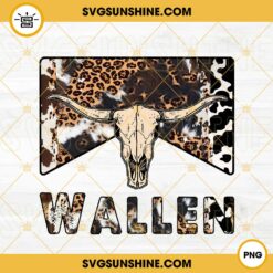 Leopard Wallen Bull Skull PNG, Country Western PNG, Cowboy PNG Design