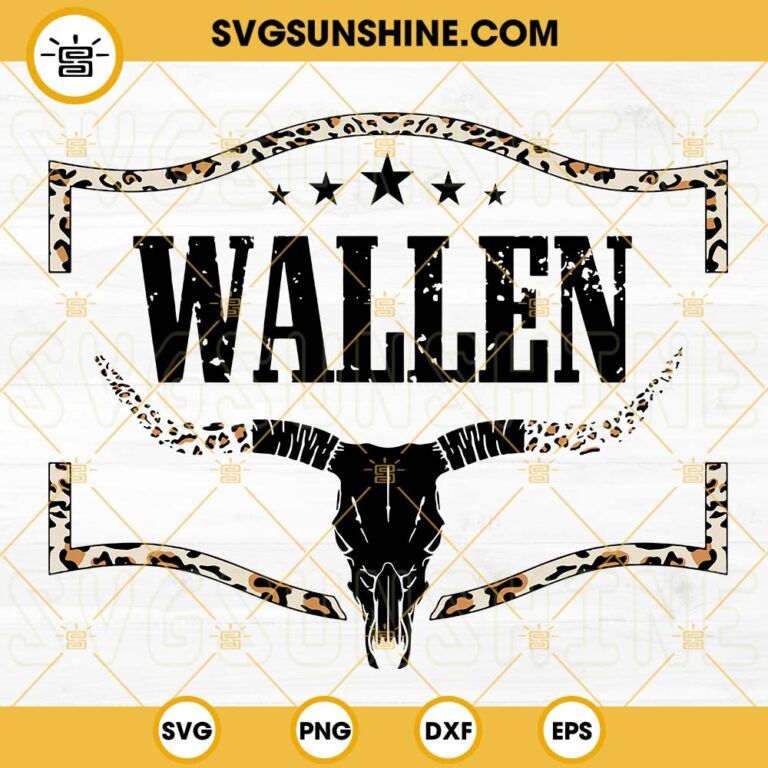 Leopard Wallen Bull Skull SVG, Morgan Wallen SVG, Country Western SVG ...