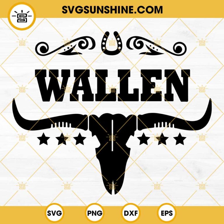 Wallen Bull Skull SVG, Country Western SVG, Western Bull SVG Digital ...