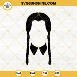 Wednesday Hair SVG, Wednesday Addams SVG, Addams Family SVG PNG DXF EPS Digital Download