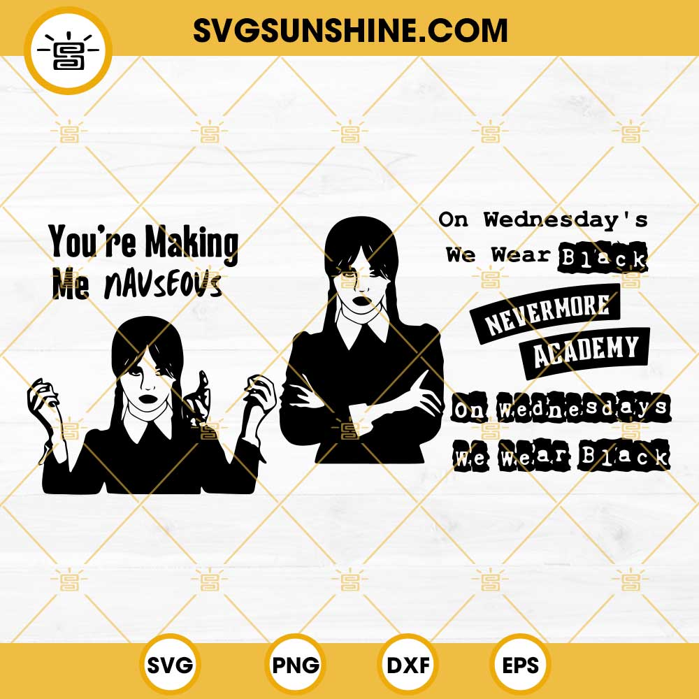 Wednesday Addams bundle PNG, Netflix series bundle PNG , Wednesday