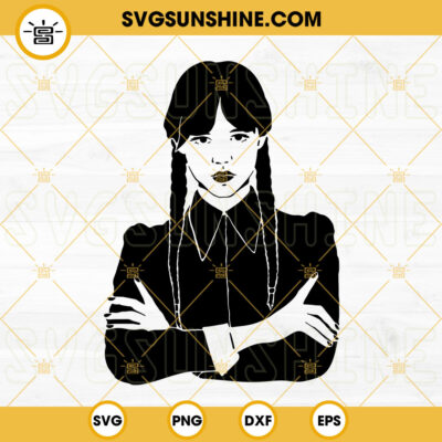 Wednesday Addams SVG, Jenna Ortega SVG, Addams Family SVG