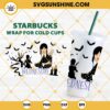 Wednesday Addams Starbucks Cup Wrap SVG, Wednesday Addams SVG PNG DXF EPS Cricut