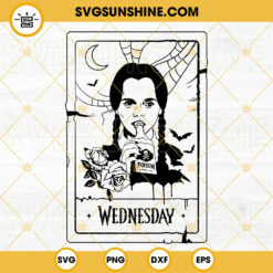 Wednesday Addams Tarot Cards SVG, Wednesday SVG, Wednesday Drinking Poison SVG PNG DXF EPS Files For Cricut