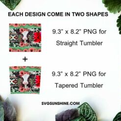 Western Cow PNG Sublimation Tumbler Design, Aztec 20oz Skinny Tumbler Wraps Templates