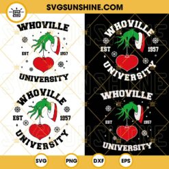 WHOVILLE University The Grinch Max Dog SVG PNG DXF EPS Cut Files For Cricut Silhouette