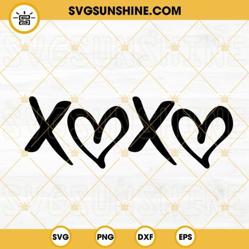 Xoxo SVG, Love SVG, Valentine’s Day SVG PNG DXF EPS Cut Files