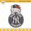 Hello Kitty New York Yankees Embroidery Design, Yankees Embroidery Machine Design