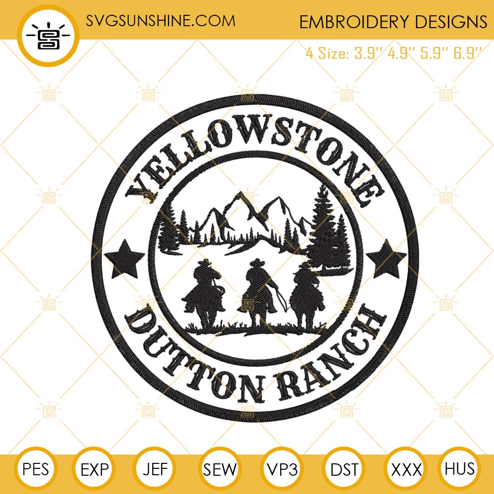 Yellowstone Dutton Ranch Embroidery Design Files