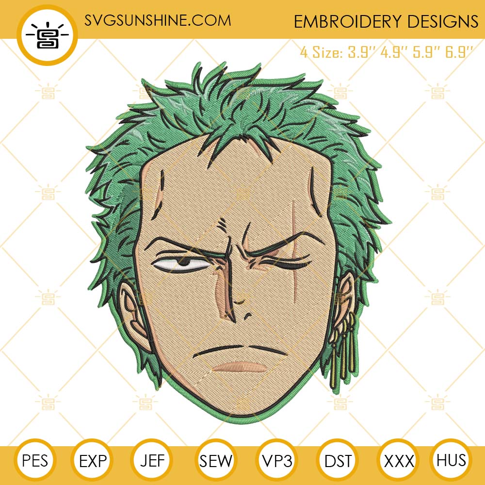 Zoro Embroidery Design File/ One Piece Anime Embroidery Desi - Inspire  Uplift in 2023