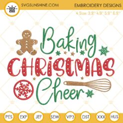 Baking Christmas Cheer Embroidery Design File