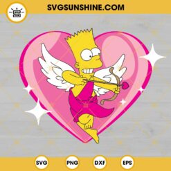 Bart Simpson Valentine SVG, The Simpsons Valentines Day SVG