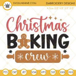 Christmas Baking Crew Embroidery Design File
