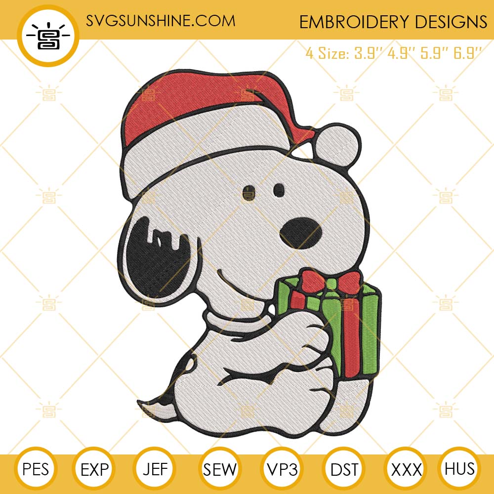 Snoopy Christmas Embroidery Design Files