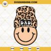 Leopard Beanie Dad Smiley Face SVG, Dad SVG, Smiley Face Dad SVG PNG DXF EPS Cut Files