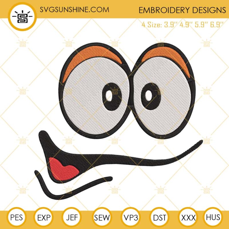 M And M Faces Orange Embroidery Design, M And M Embroidery Design File