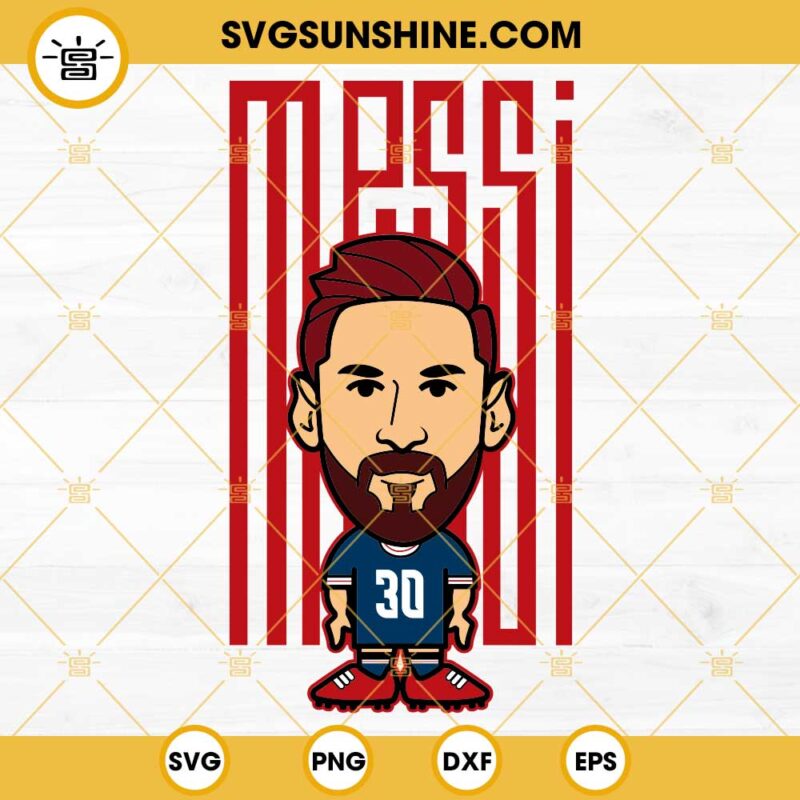 Messi 30 SVG, Lionel Messi SVG PNG DXF EPS Cricut Silhouette Vector Clipart