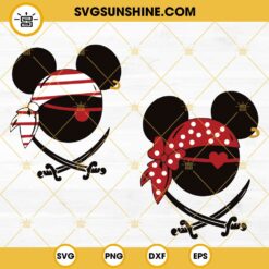 Mickey And Minnie Mouse Ears Pirates SVG Bundle