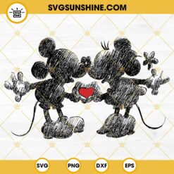 Mickey Minnie Love SVG, Valentines Day SVG PNG DXF EPS Files