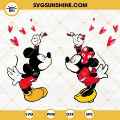 Mickey Minnie Valentine SVG Bundle, Valentines Day Couples SVG PNG DXF EPS Files